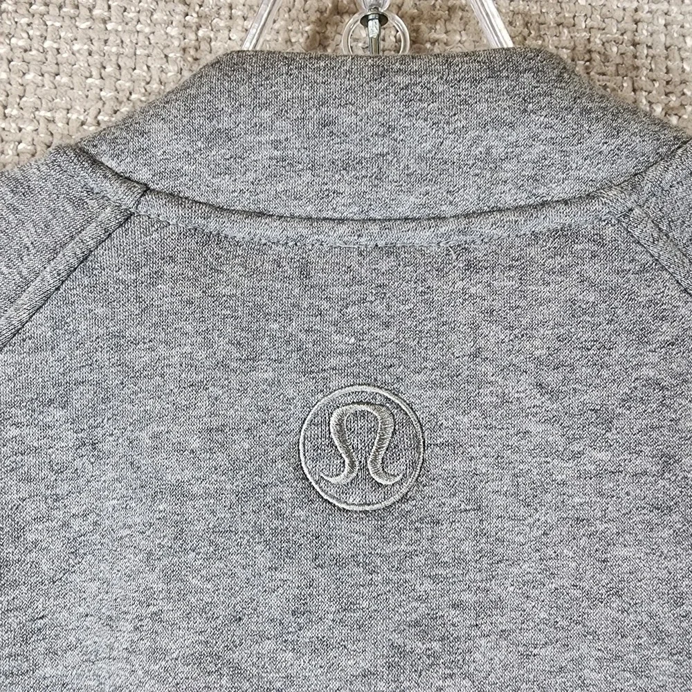 Lululemon Scuba Oversized Varsity Jacket Womens M/L Heathered Grey Plush Lining